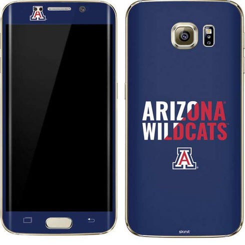 University of Arizona Wildcats Logo Split Blue Galaxy S7 Edge Skin