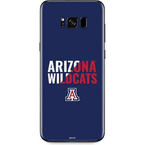 University of Arizona Wildcats Logo Split Blue Galaxy S8 Skin