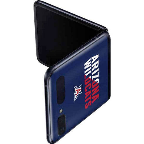 University of Arizona Wildcats Logo Split Blue Galaxy Z Flip Skin