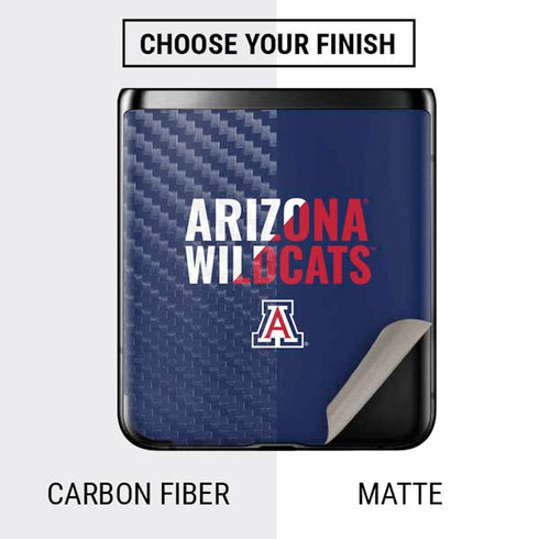 University of Arizona Wildcats Logo Split Blue Galaxy Z Flip Skin