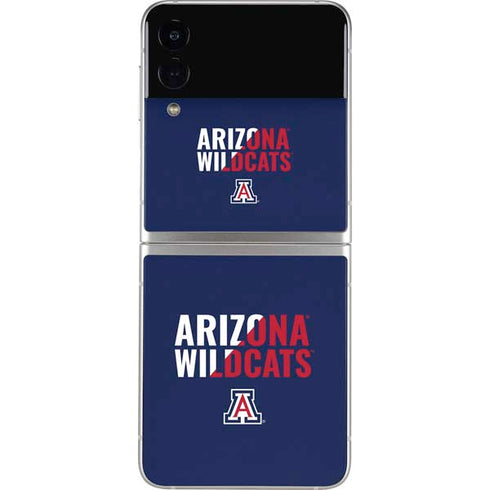 University of Arizona Wildcats Logo Split Blue Galaxy Z Flip4 5G Skin