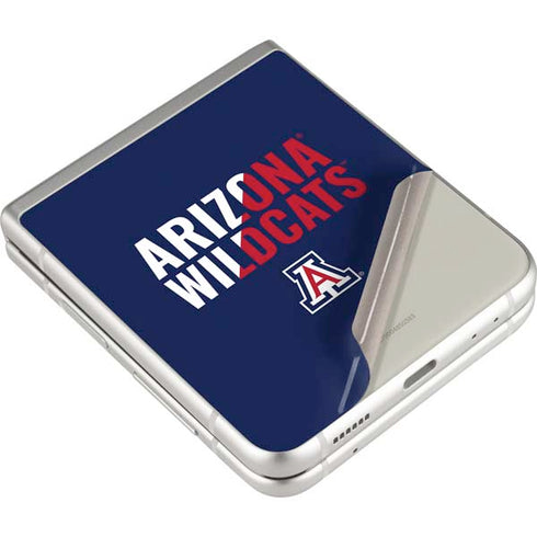 University of Arizona Wildcats Logo Split Blue Galaxy Z Flip4 5G Skin
