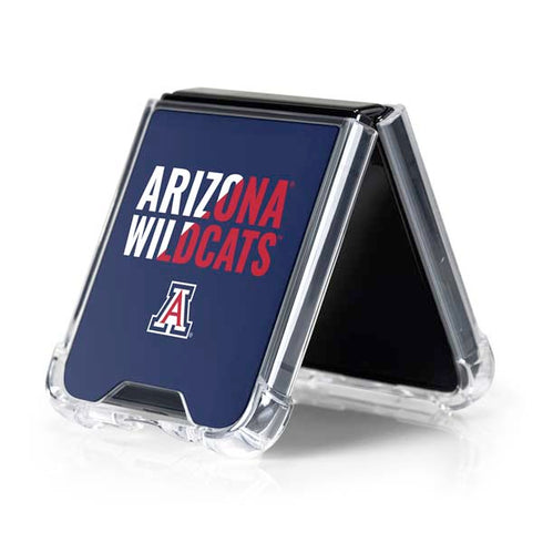 University of Arizona Wildcats Logo Split Blue Galaxy Z Flip5 5G Clear Case