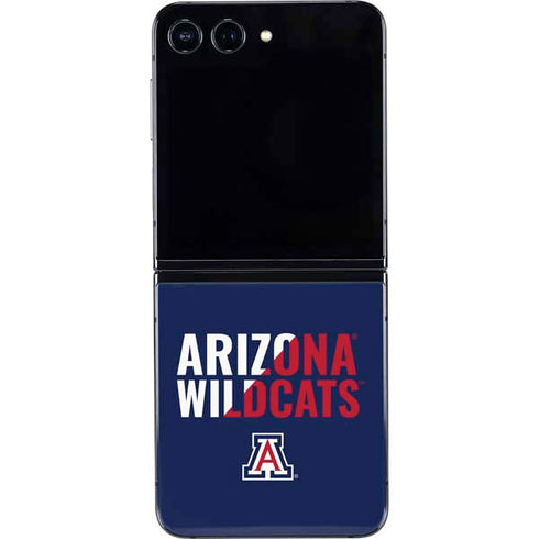 University of Arizona Wildcats Logo Split Blue Galaxy Z Flip5 5G Skin