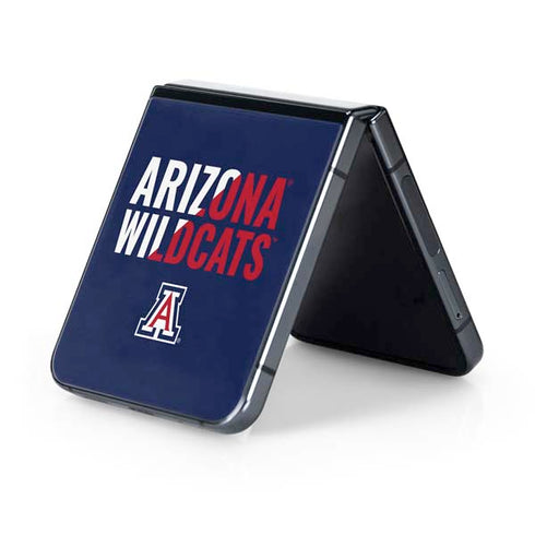 University of Arizona Wildcats Logo Split Blue Galaxy Z Flip5 5G Skin