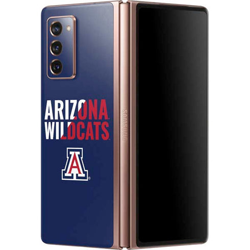 University of Arizona Wildcats Logo Split Blue Galaxy Z Fold2 5G Skin