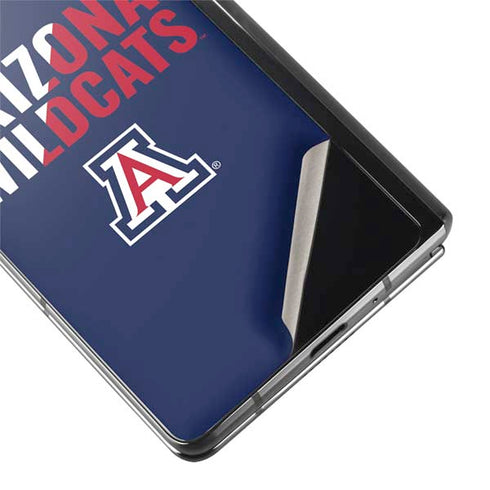 University of Arizona Wildcats Logo Split Blue Galaxy Z Fold2 5G Skin