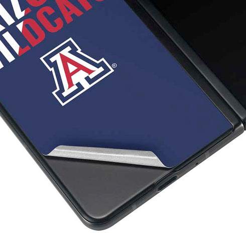 University of Arizona Wildcats Logo Split Blue Galaxy Z Fold3 5G Skin