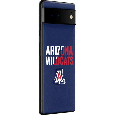 University of Arizona Wildcats Logo Split Blue Google Pixel 6 Pro Skin