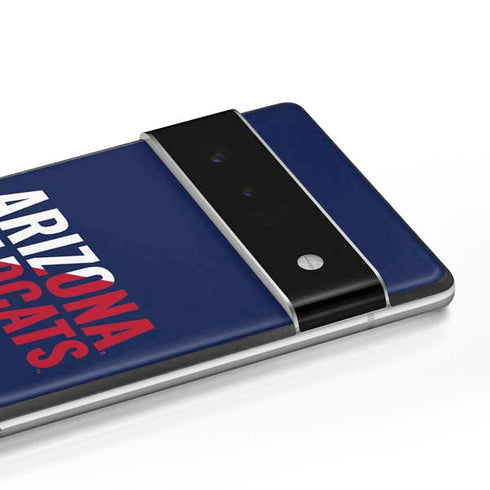 University of Arizona Wildcats Logo Split Blue Google Pixel 6 Skin