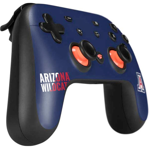 University of Arizona Wildcats Logo Split Blue Google Stadia Controller Skin