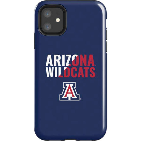 University of Arizona Wildcats Logo Split Blue iPhone 11 Impact Case
