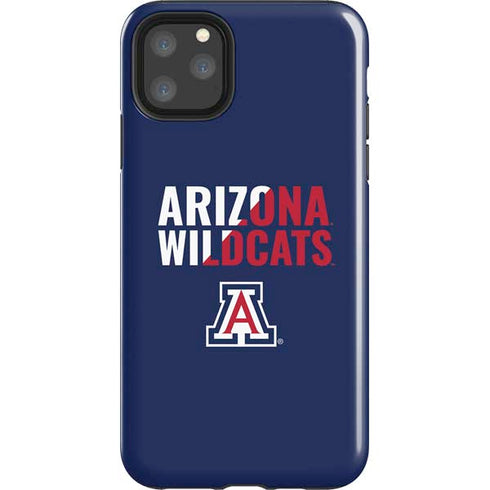 University of Arizona Wildcats Logo Split Blue iPhone 11 Pro Max Impact Case