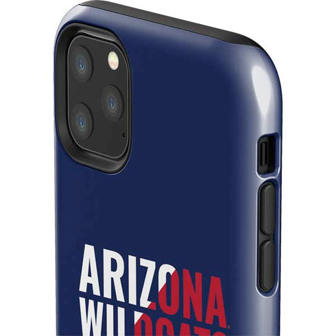 University of Arizona Wildcats Logo Split Blue iPhone 11 Pro Max Impact Case