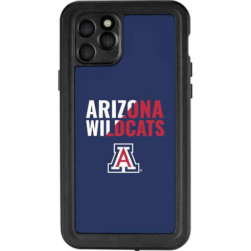 University of Arizona Wildcats Logo Split Blue iPhone 11 Pro Waterproof Case