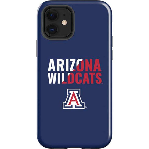 University of Arizona Wildcats Logo Split Blue iPhone 12 Impact Case