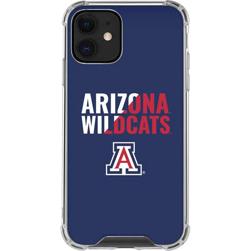 University of Arizona Wildcats Logo Split Blue iPhone 12 Mini Clear Case