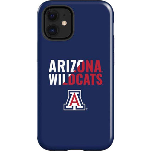 University of Arizona Wildcats Logo Split Blue iPhone 12 Mini Impact Case