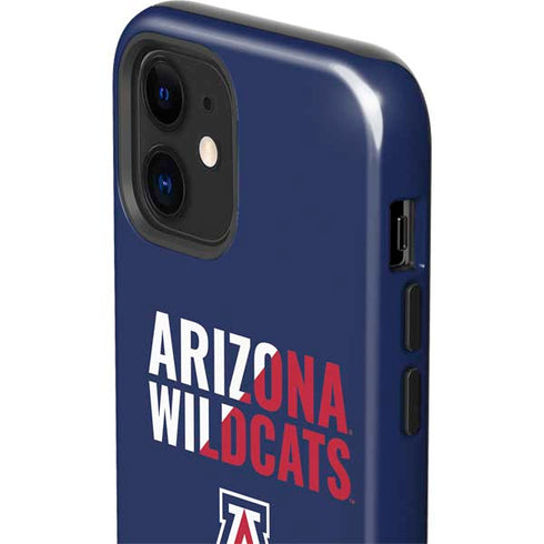 University of Arizona Wildcats Logo Split Blue iPhone 12 Mini Impact Case