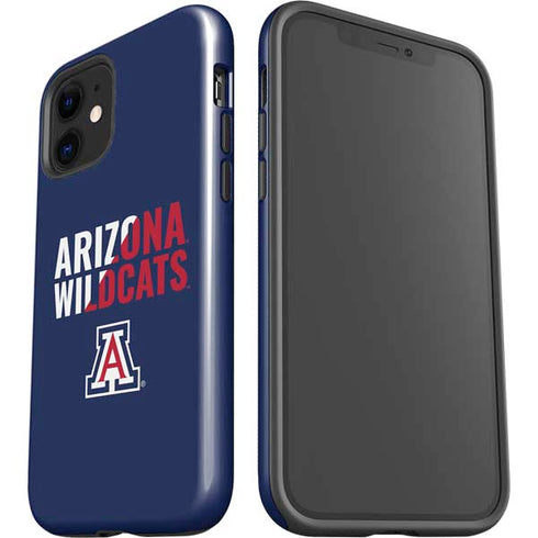 University of Arizona Wildcats Logo Split Blue iPhone 12 Mini Impact Case