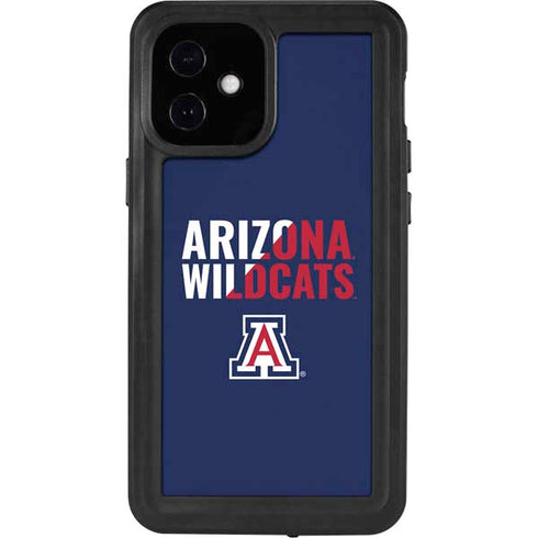 University of Arizona Wildcats Logo Split Blue iPhone 12 Mini Waterproof Case