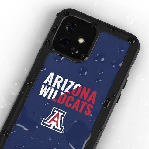 University of Arizona Wildcats Logo Split Blue iPhone 12 Mini Waterproof Case