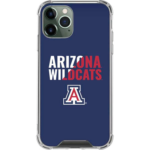 University of Arizona Wildcats Logo Split Blue iPhone 12 Pro Clear Case