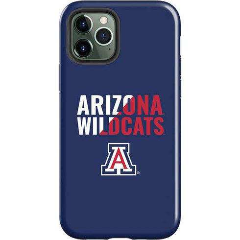 University of Arizona Wildcats Logo Split Blue iPhone 12 Pro Impact Case