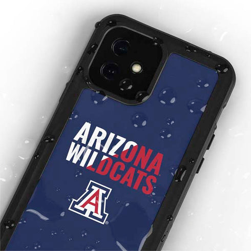 University of Arizona Wildcats Logo Split Blue iPhone 12 Waterproof Case