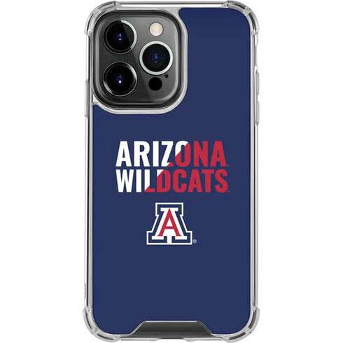University of Arizona Wildcats Logo Split Blue iPhone 13 Pro Clear Case