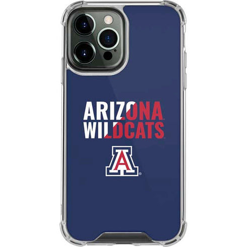University of Arizona Wildcats Logo Split Blue iPhone 13 Pro Max Clear Case