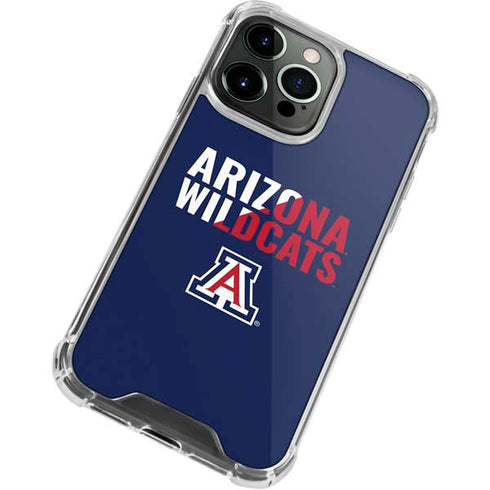 University of Arizona Wildcats Logo Split Blue iPhone 13 Pro Max Clear Case
