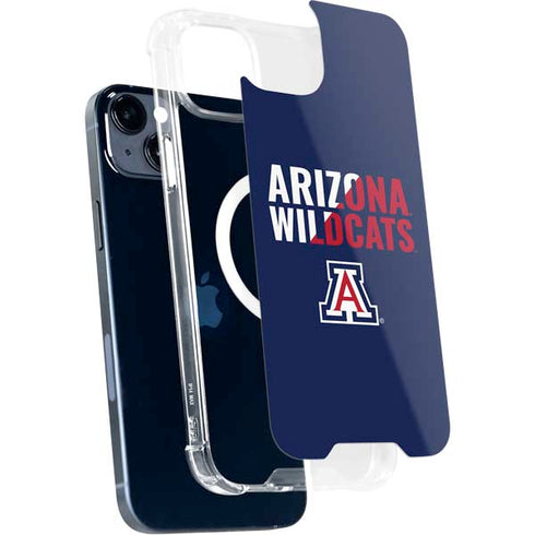 University of Arizona Wildcats Logo Split Blue iPhone 14 MagSafe Case