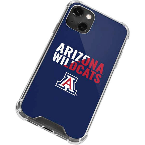 University of Arizona Wildcats Logo Split Blue iPhone 14 Plus Clear Case