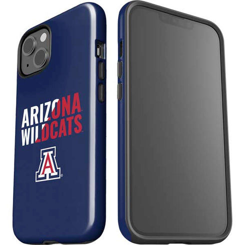University of Arizona Wildcats Logo Split Blue iPhone 14 Plus Impact Case