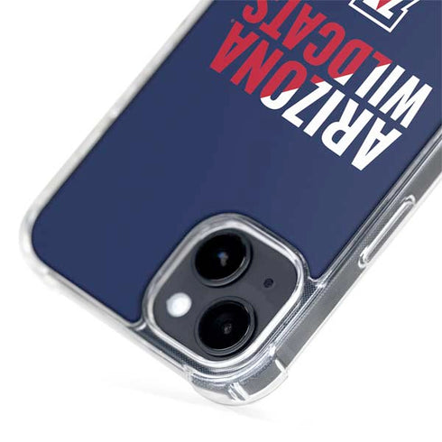 University of Arizona Wildcats Logo Split Blue iPhone 14 Plus MagSafe Case