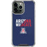 University of Arizona Wildcats Logo Split Blue iPhone 14 Pro Max Clear Case
