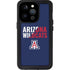 University of Arizona Wildcats Logo Split Blue iPhone 14 Pro Waterproof Case