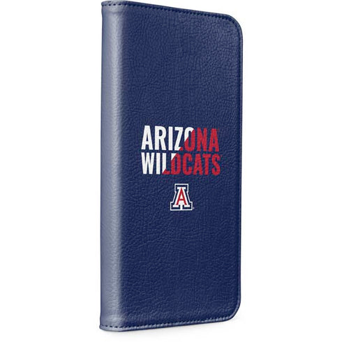 University of Arizona Wildcats Logo Split Blue iPhone 15 Pro Max Folio Case
