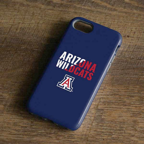 University of Arizona Wildcats Logo Split Blue iPhone 8 Pro Case
