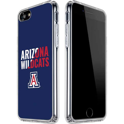 University of Arizona Wildcats Logo Split Blue iPhone SE (2nd & 3rd Gen) Clear Case