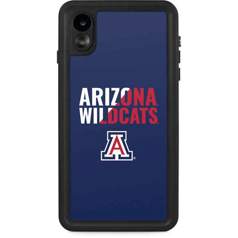 University of Arizona Wildcats Logo Split Blue iPhone XR Waterproof Case
