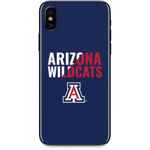 University of Arizona Wildcats Logo Split Blue iPhone XS Max Skin