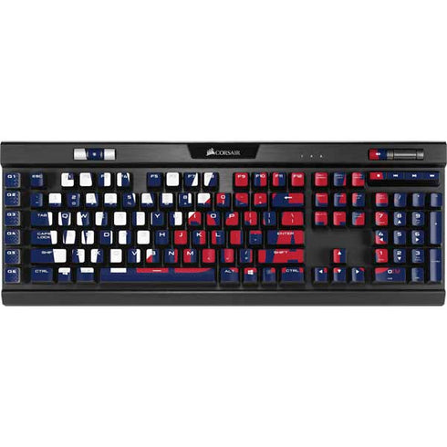 University of Arizona Wildcats Logo Split Blue K95 RGB PLATINUM Mechanical Gaming Keyboard Skin