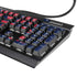 University of Arizona Wildcats Logo Split Blue K95 RGB PLATINUM Mechanical Gaming Keyboard Skin