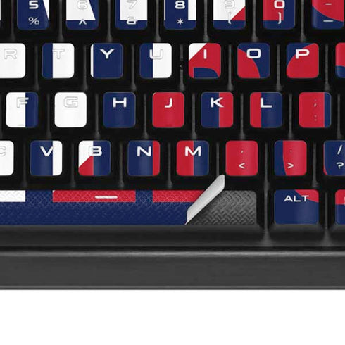 University of Arizona Wildcats Logo Split Blue K95 RGB PLATINUM Mechanical Gaming Keyboard Skin