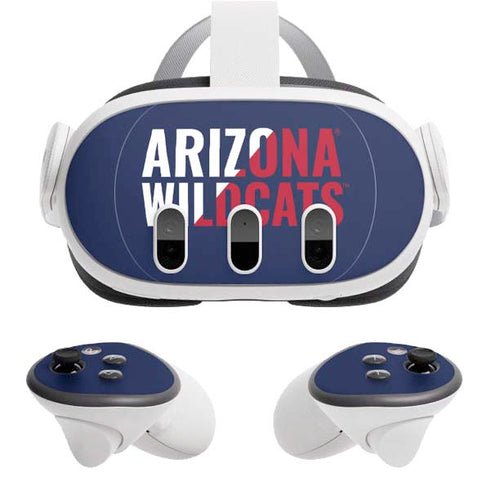 University of Arizona Wildcats Logo Split Blue Meta Quest 3 Skin