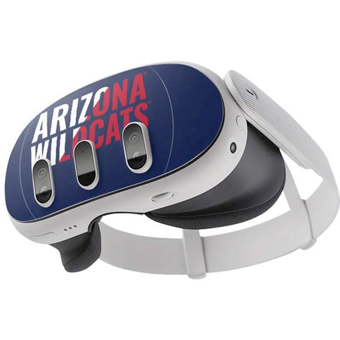 University of Arizona Wildcats Logo Split Blue Meta Quest 3 Skin