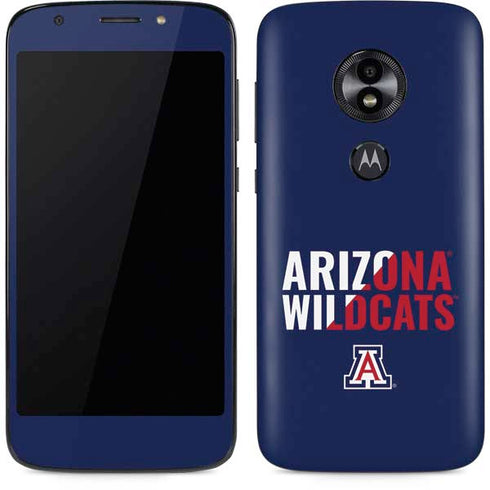 University of Arizona Wildcats Logo Split Blue Moto E5 Play Skin