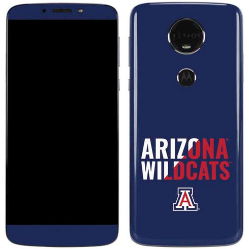 University of Arizona Wildcats Logo Split Blue Moto E5 Plus Skin